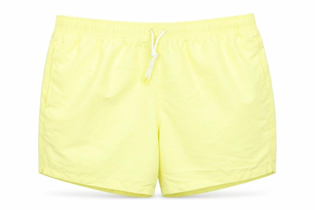 Marks & Spencer Mens Yellow Polyester Bermuda Shorts Size 3XL L6 in Regular Drawstring