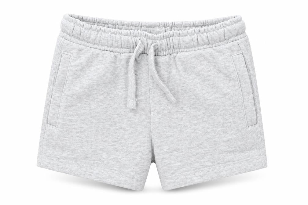 Marks & Spencer Boys Grey Cotton Sweat Shorts Size 2-3 Years Regular Drawstring - Waist 20in Inside Leg3in