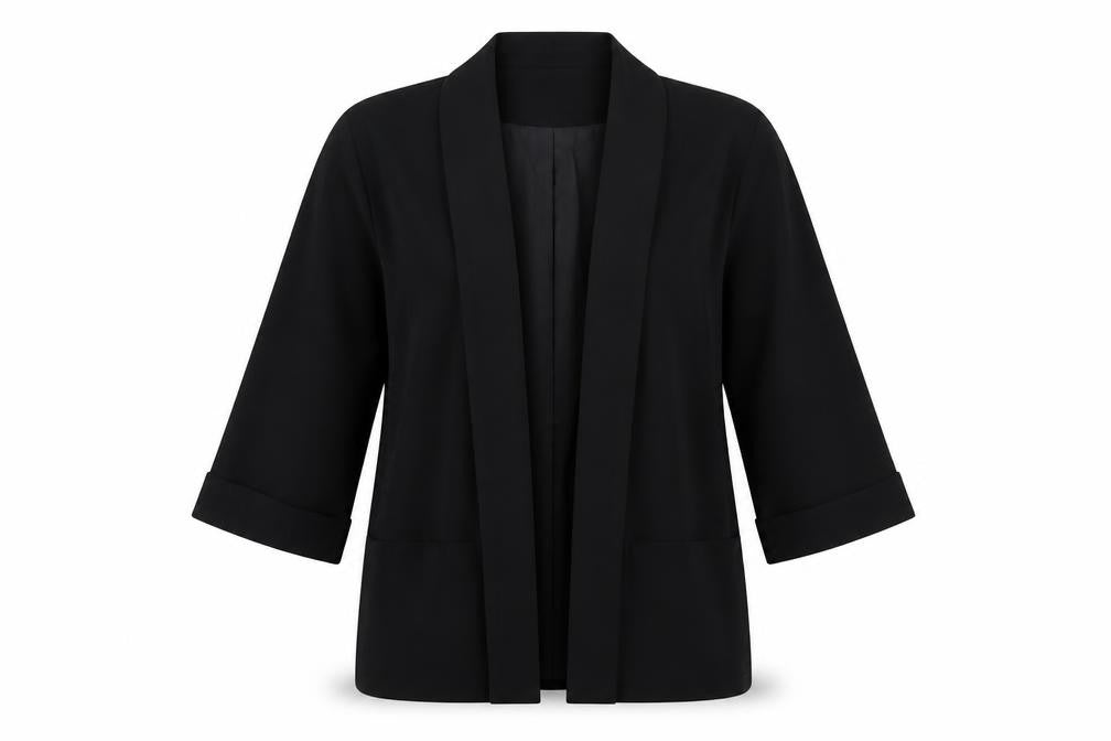 Amaryllis Womens Black Jacket Blazer Size 12 - Open