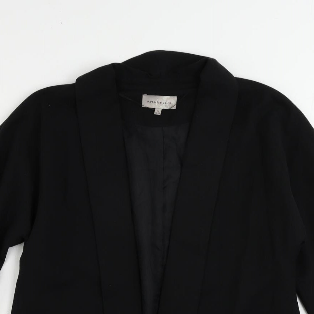 Amaryllis Womens Black Jacket Blazer Size 12 - Open