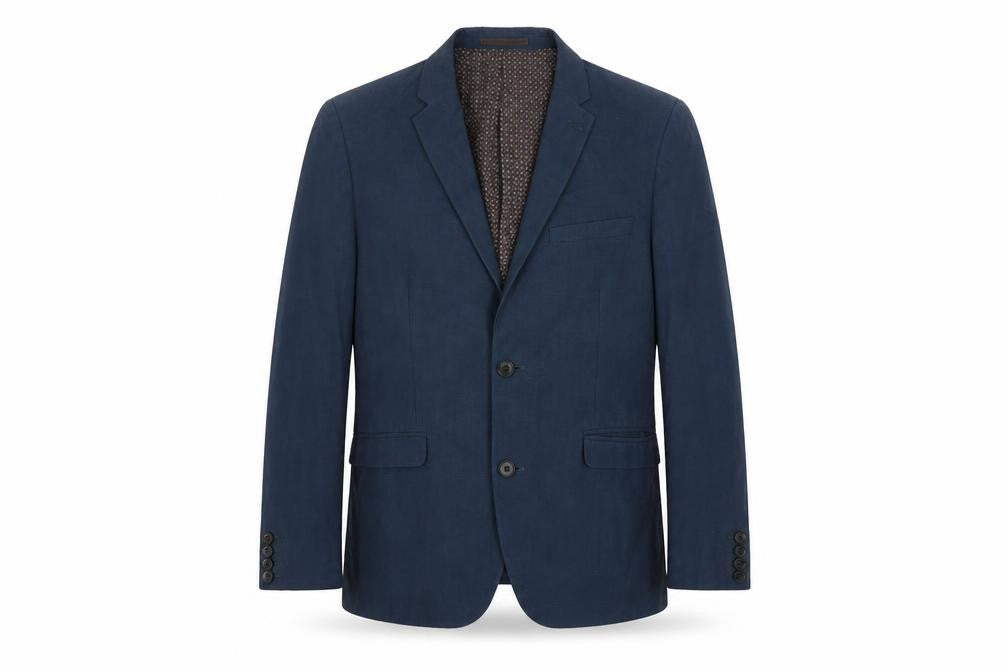 OneSix5ive Mens Blue Polyester Jacket Suit Jacket Size 40 Regular