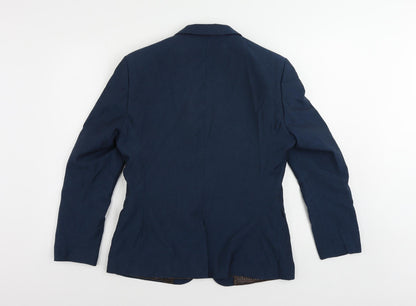 ONESIX5IVE5ive Mens Blue Polyester Jacket Suit Jacket Size 40 Regular