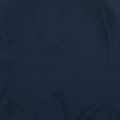 ONESIX5IVE5ive Mens Blue Polyester Jacket Suit Jacket Size 40 Regular