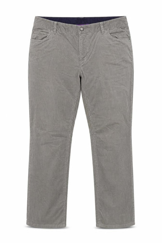 Dickins & Jones Womens Grey Cotton Trousers Size 18 L30 in Regular Zip