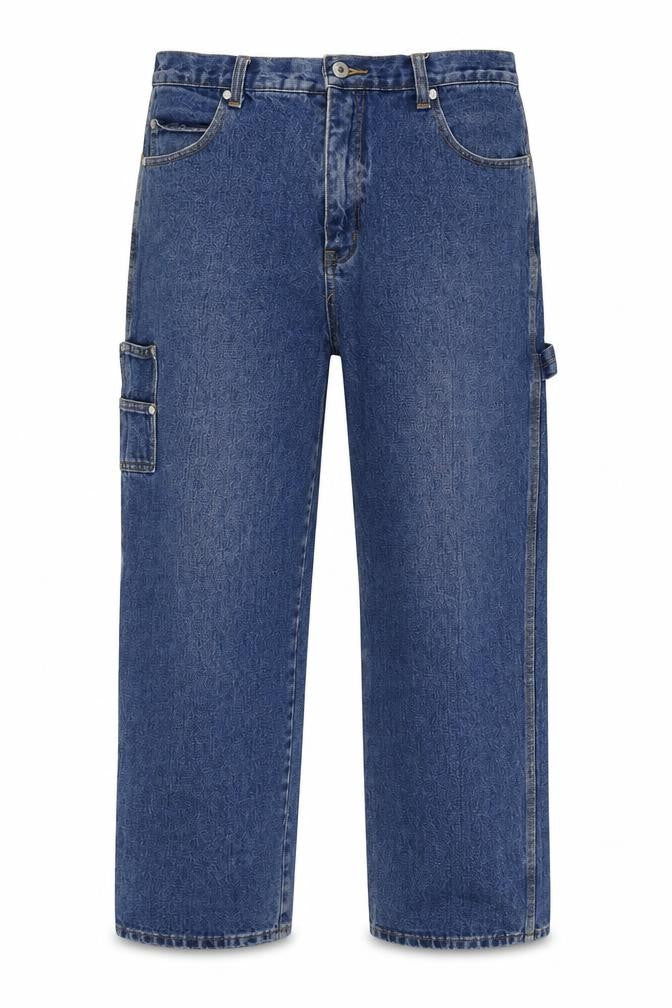 Duke Jeanswear Mens Blue Cotton Straight Jeans Size 34 in L31 in Regular Zip