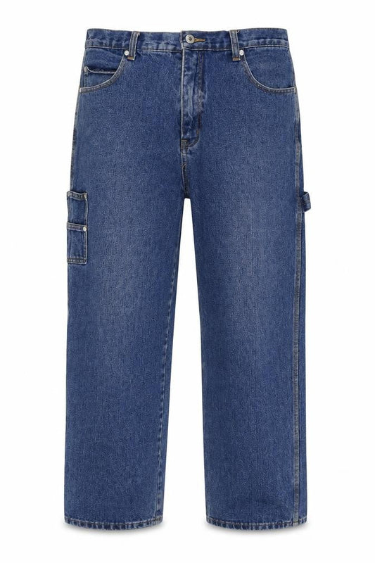 Duke Jeanswear Mens Blue Cotton Straight Jeans Size 34 in L31 in Regular Zip