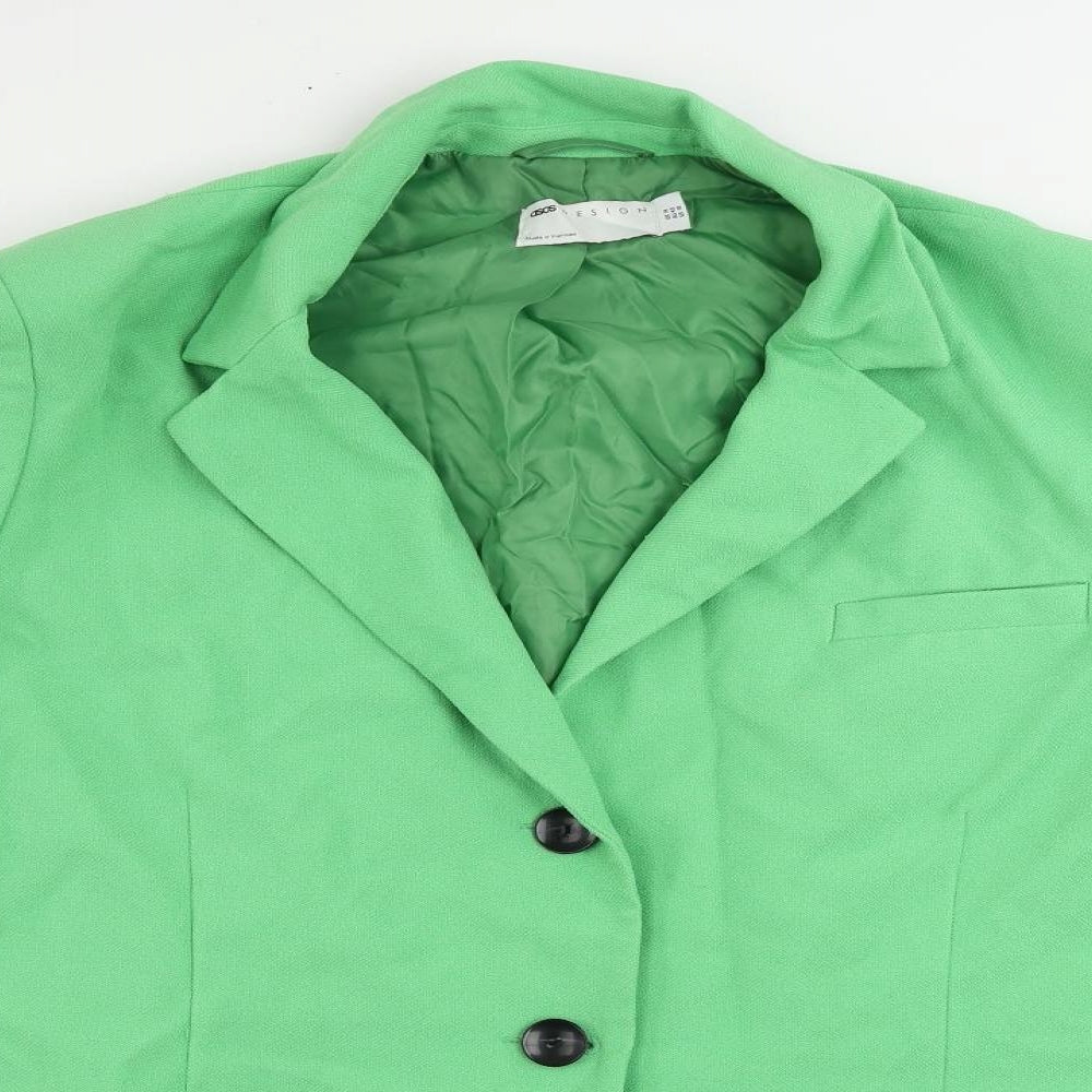 ASOS Womens Green Jacket Blazer Size 14 Button