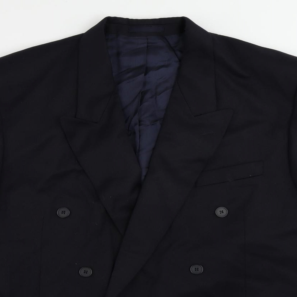 Burtons Mens Blue Polyester Jacket Suit Jacket Size 42 Regular