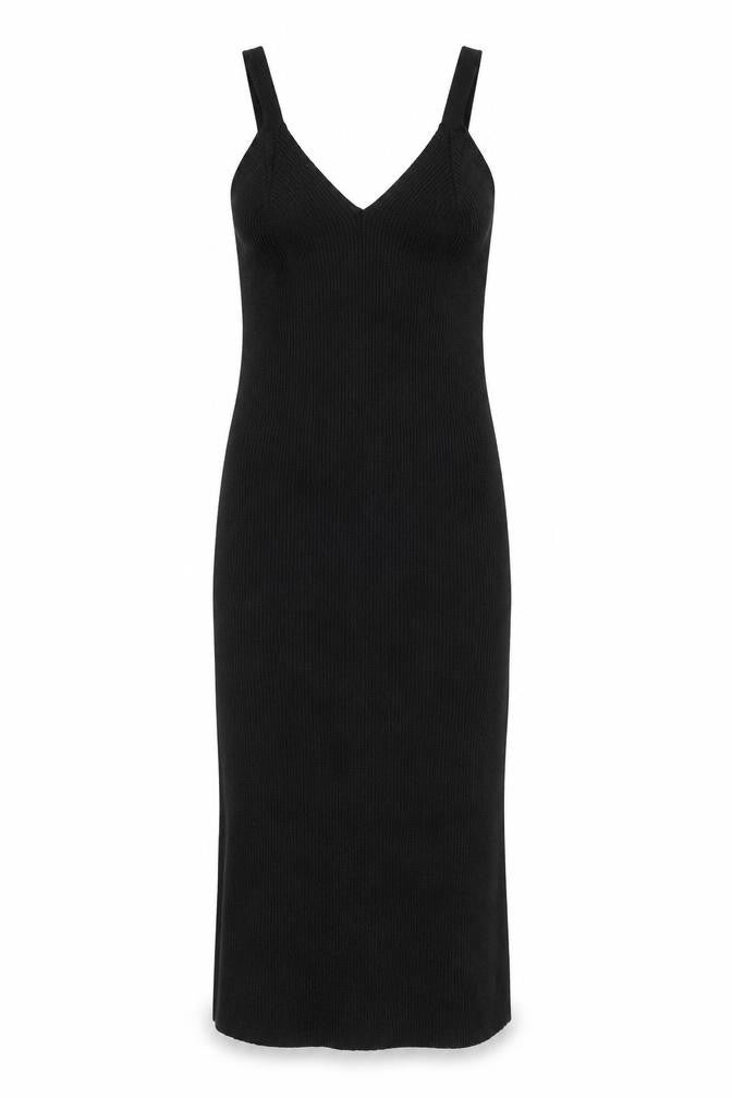 Z Supply Womens Black Polyester Pencil Dress Size M V-Neck Pullover