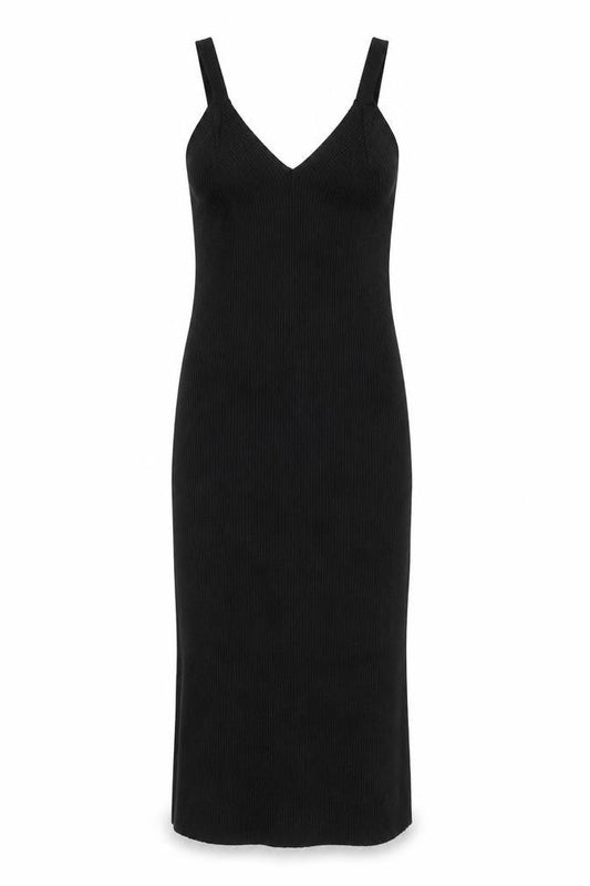 Z Supply Womens Black Polyester Pencil Dress Size M V-Neck Pullover