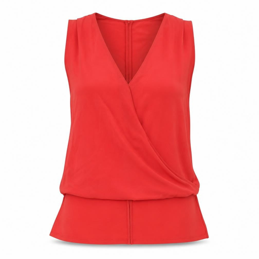 NEXT Womens Red Polyester Camisole Blouse Size 12 V-Neck