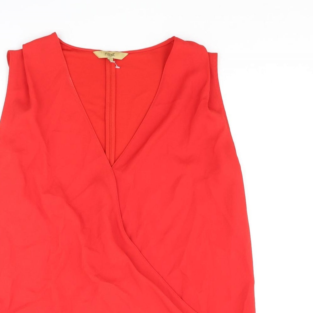 NEXT Womens Red Polyester Camisole Blouse Size 12 V-Neck