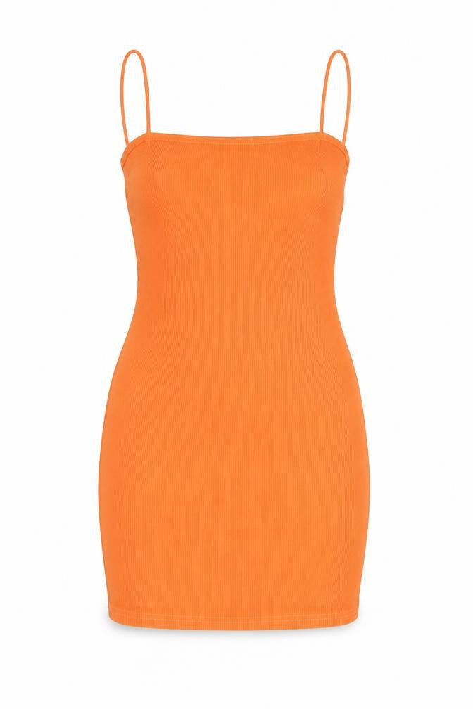PRETTYLITTLETHING Womens Orange Polyester Mini Size 10 Scoop Neck Pullover