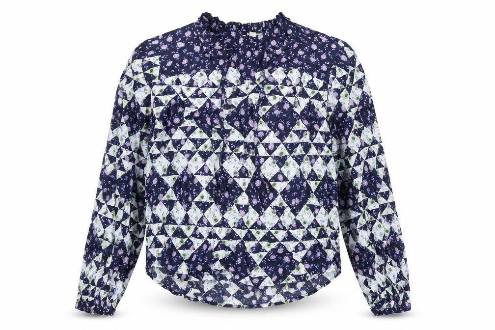 Per Una Womens Multicoloured Floral Viscose Basic Blouse Size 6 V-Neck