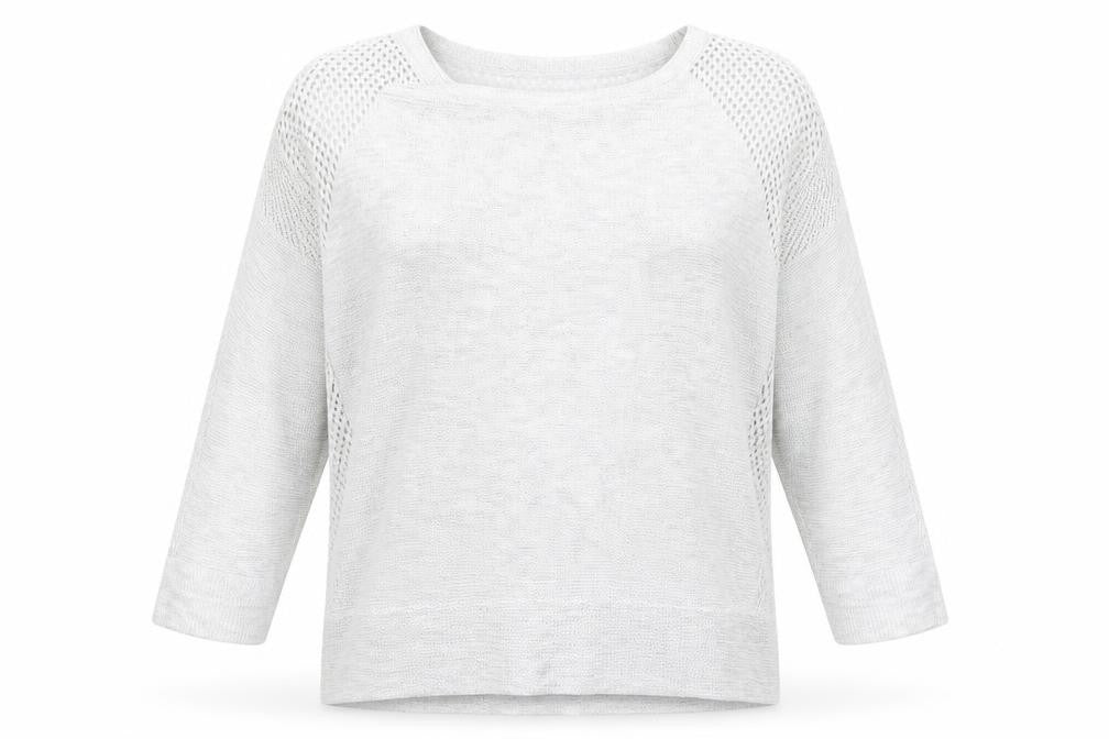 Marks & Spencer Womens Grey Round Neck Cotton Pullover Jumper Size 10