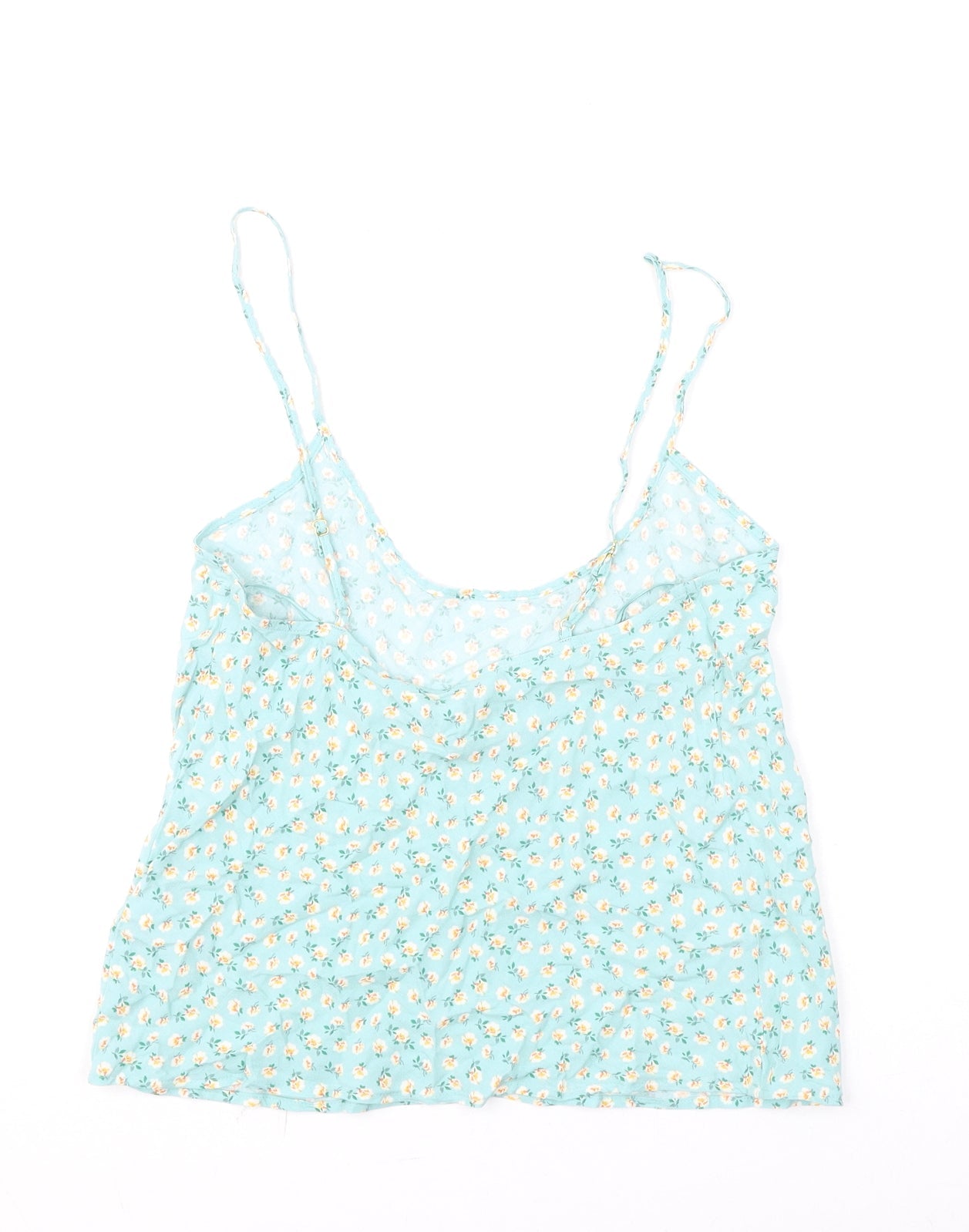 Marks and Spencer Womens Blue Floral Viscose Cami Pyjama Top Size 8 - Ghost