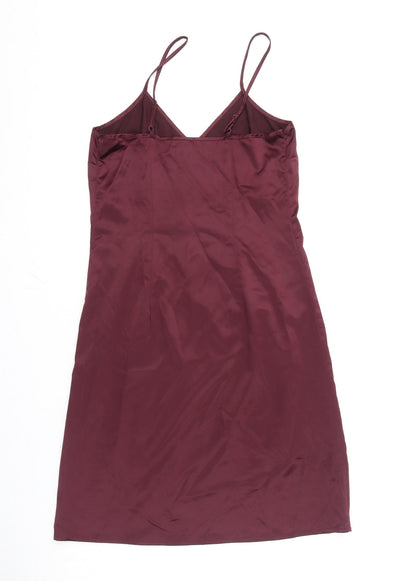 Next Womens Red Polyester A-Line Size 8 V-Neck Pullover