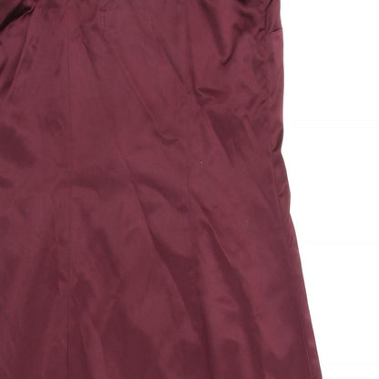 Next Womens Red Polyester A-Line Size 8 V-Neck Pullover