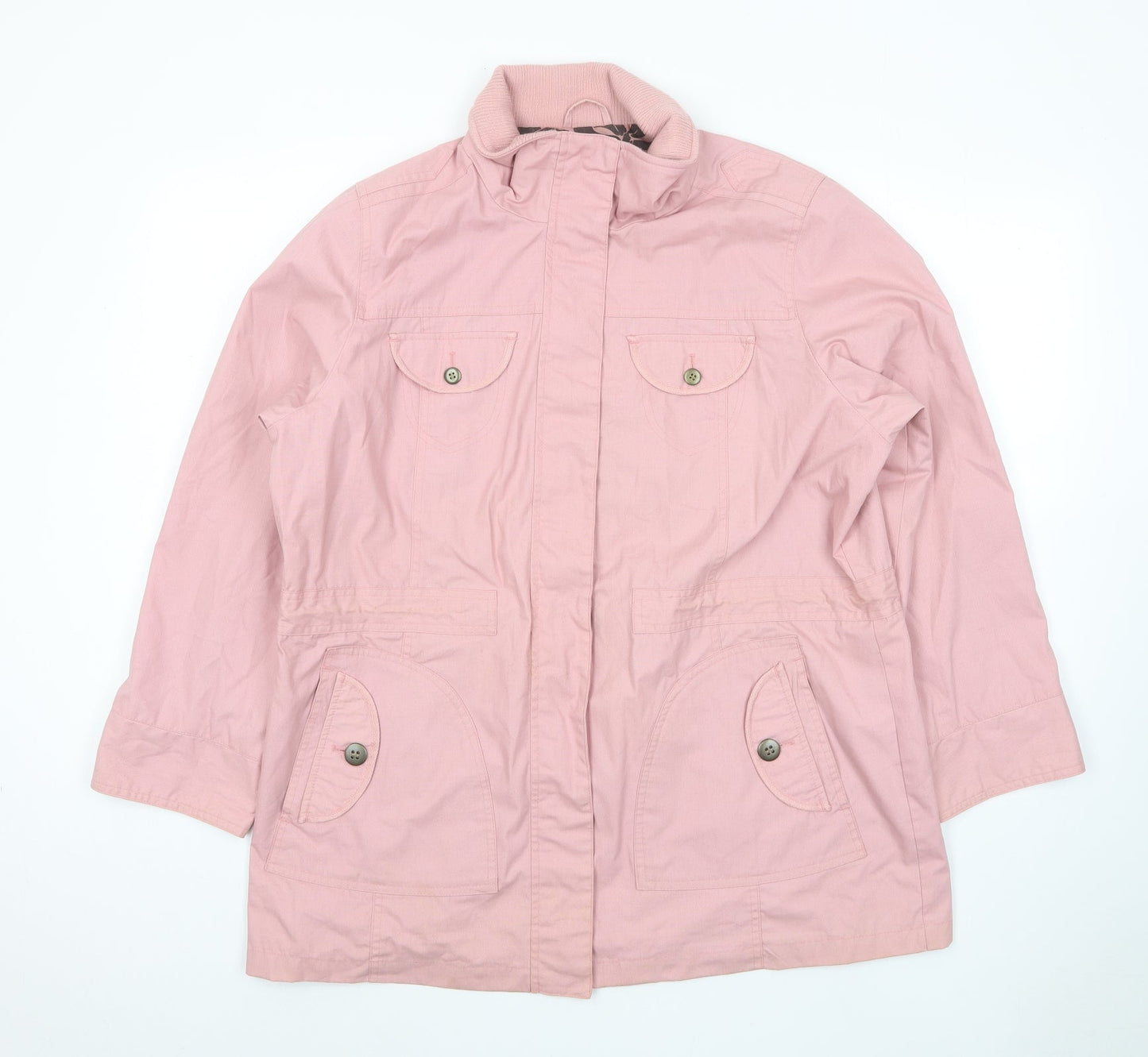 Being Casual Womens Pink Jacket Size 16 Zip
