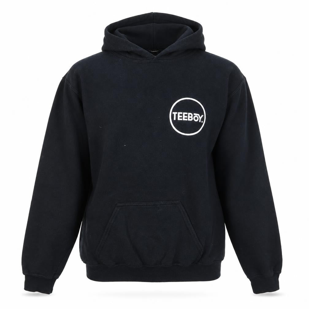 Teeboy Mens Black Cotton Pullover Hoodie Size XS - Logo
