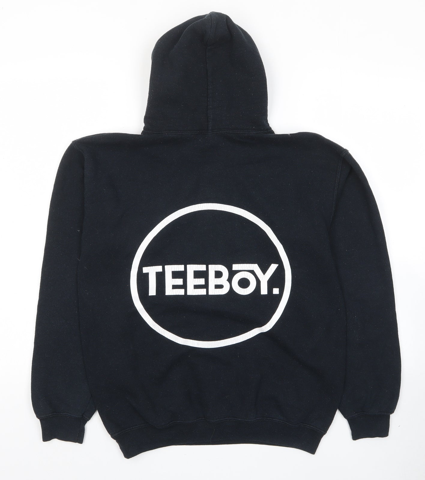 Teeboy Mens Black Cotton Pullover Hoodie Size XS - Logo