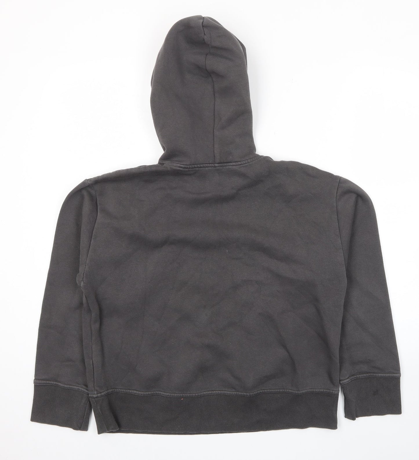 Zara Womens Grey Cotton Pullover Hoodie Size S Pullover