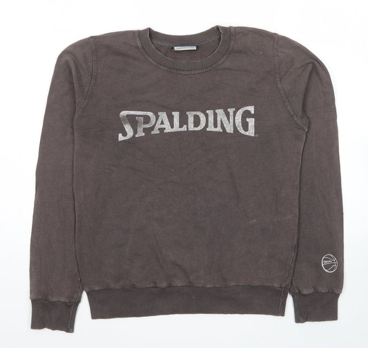 Zara Womens Brown Cotton Pullover Sweatshirt Size S Pullover - Spalding