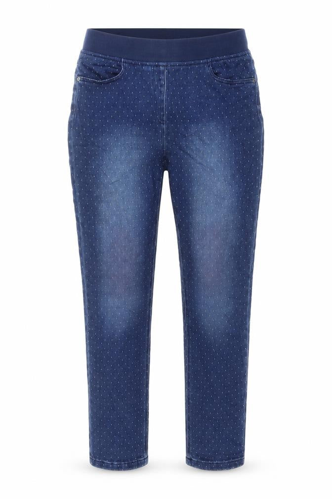 Maine New England Womens Blue Geometric Cotton Jegging Jeans Size 10 L20 in Regular