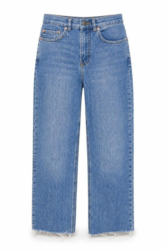 ASOS Womens Blue Cotton Cropped Jeans Size 25 in L26 in Regular Zip - Customized Length