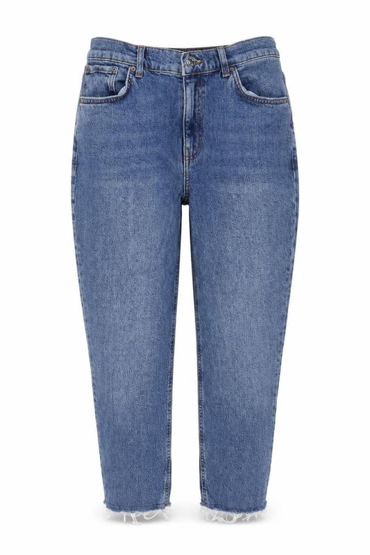 ASOS Womens Blue Cotton Cropped Jeans Size 28 in L28 in Regular Zip