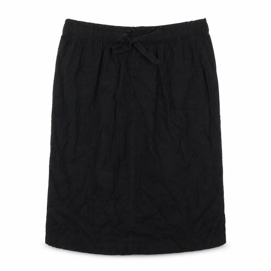 Marks & Spencer Womens Black Linen A-Line Skirt Size 24 - Elasticated Waist