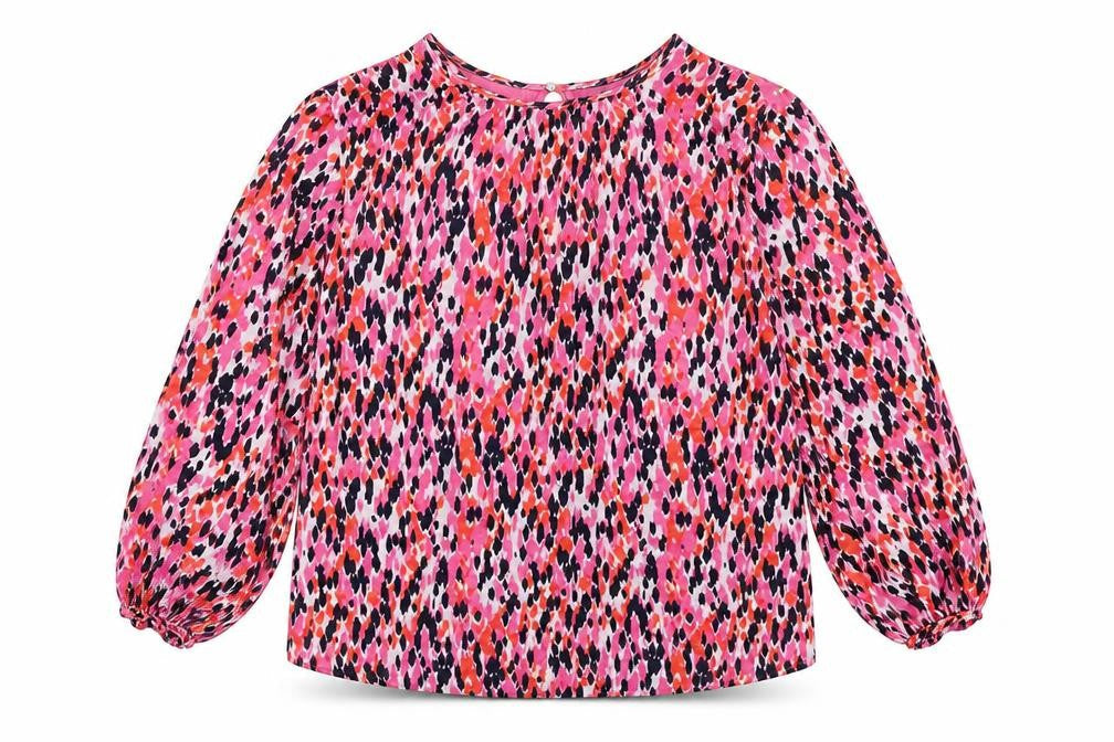 Marks & Spencer Womens Pink Viscose Basic Blouse Size 8 Round Neck