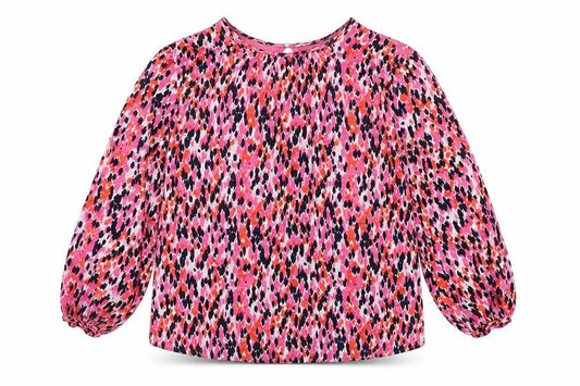 Marks and Spencer Womens Pink Viscose Basic Blouse Size 8 Round Neck