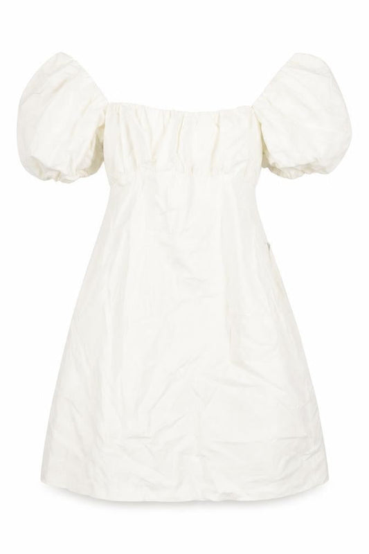 Zara Womens White Cotton Mini Size M Square Neck Tie