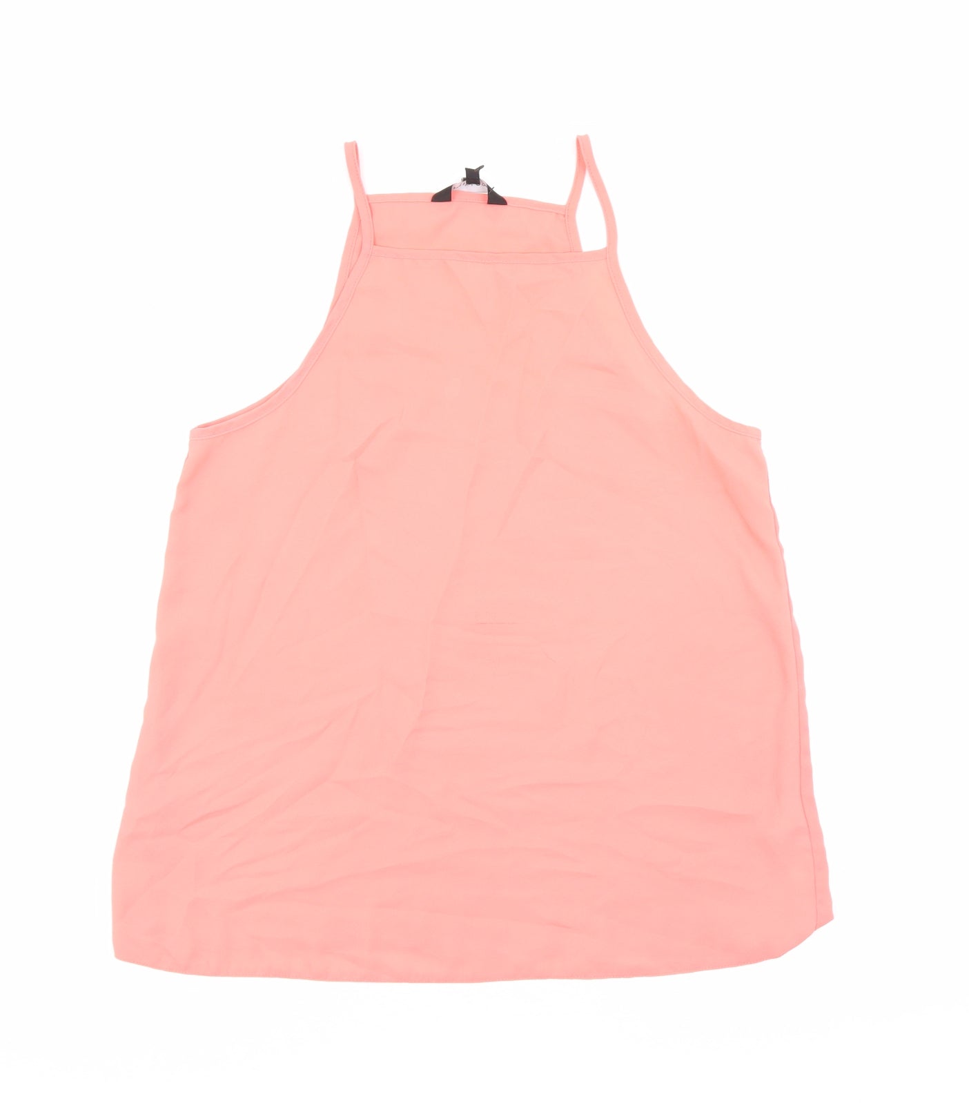 New Look Womens Orange Polyester Basic Tank Size 10 Halter