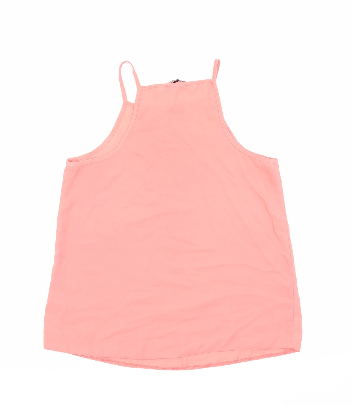 New Look Womens Orange Polyester Basic Tank Size 10 Halter