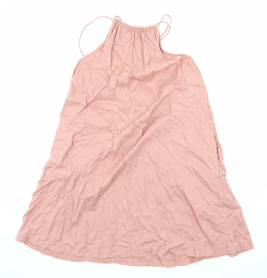 Zara Womens Pink Lyocell A-Line Size XS Halter Pullover