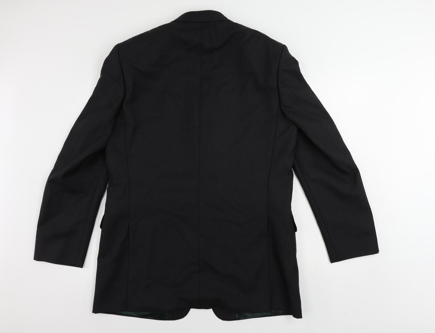 Lester Bowden Mens Black Wool Jacket Suit Jacket Size 42 Regular