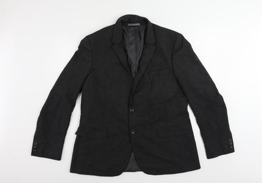 Marks and Spencer Mens Grey Polyester Jacket Blazer Size 44 Regular