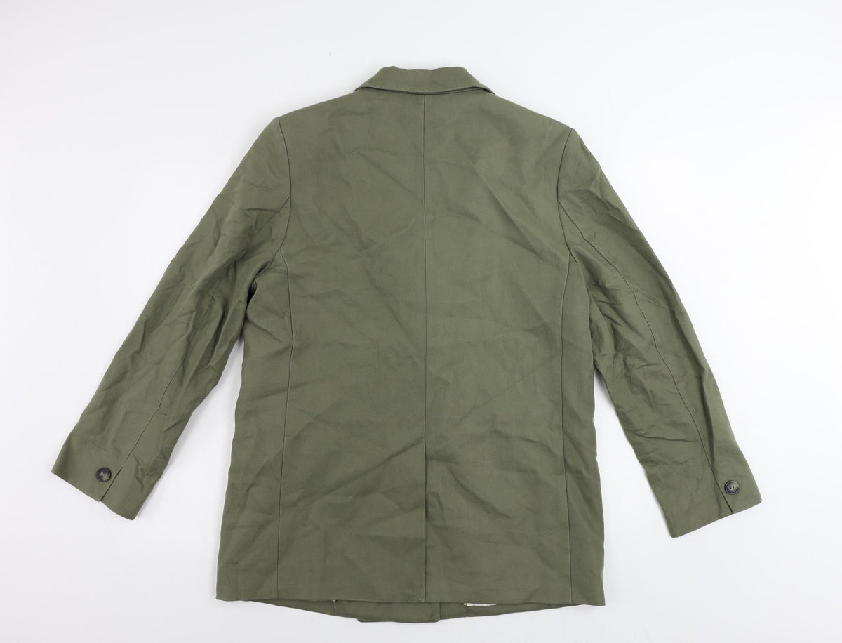 Per Una Womens Green Jacket Blazer Size 14 Button