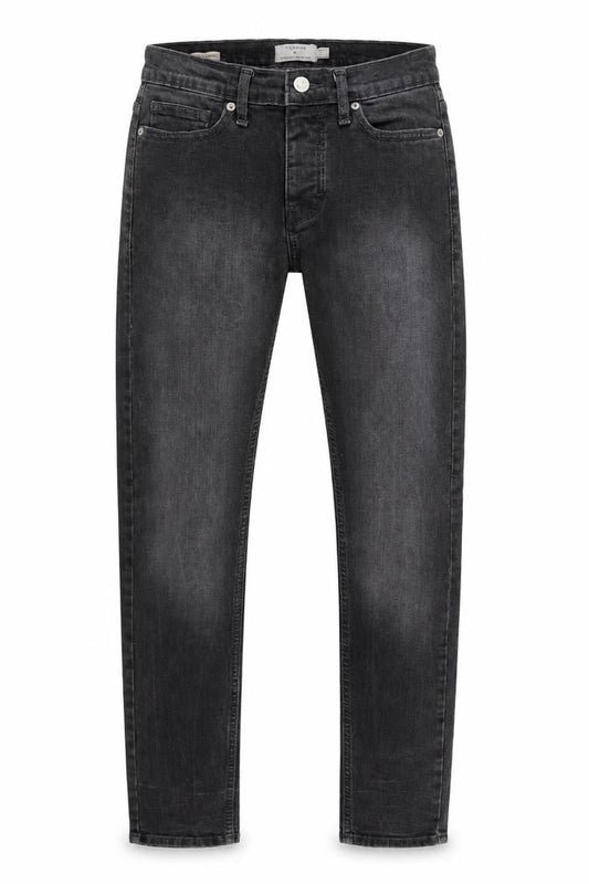 Topman Mens Grey Cotton Skinny Jeans Size 28 in L32 in Regular Button