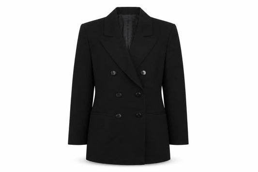 St Michael Womens Black Jacket Blazer Size 10 Button