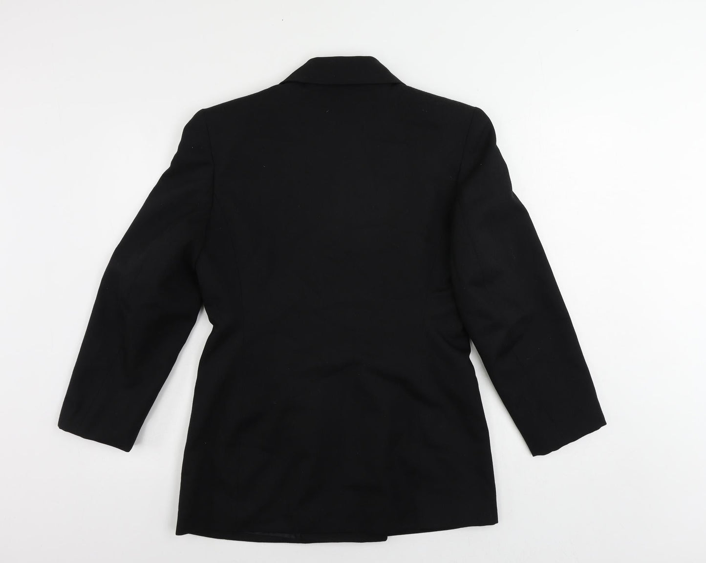 St Michael Womens Black Jacket Blazer Size 10 Button