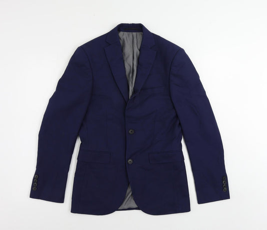 NEXT Mens Blue Polyester Jacket Suit Jacket Size 34 Regular