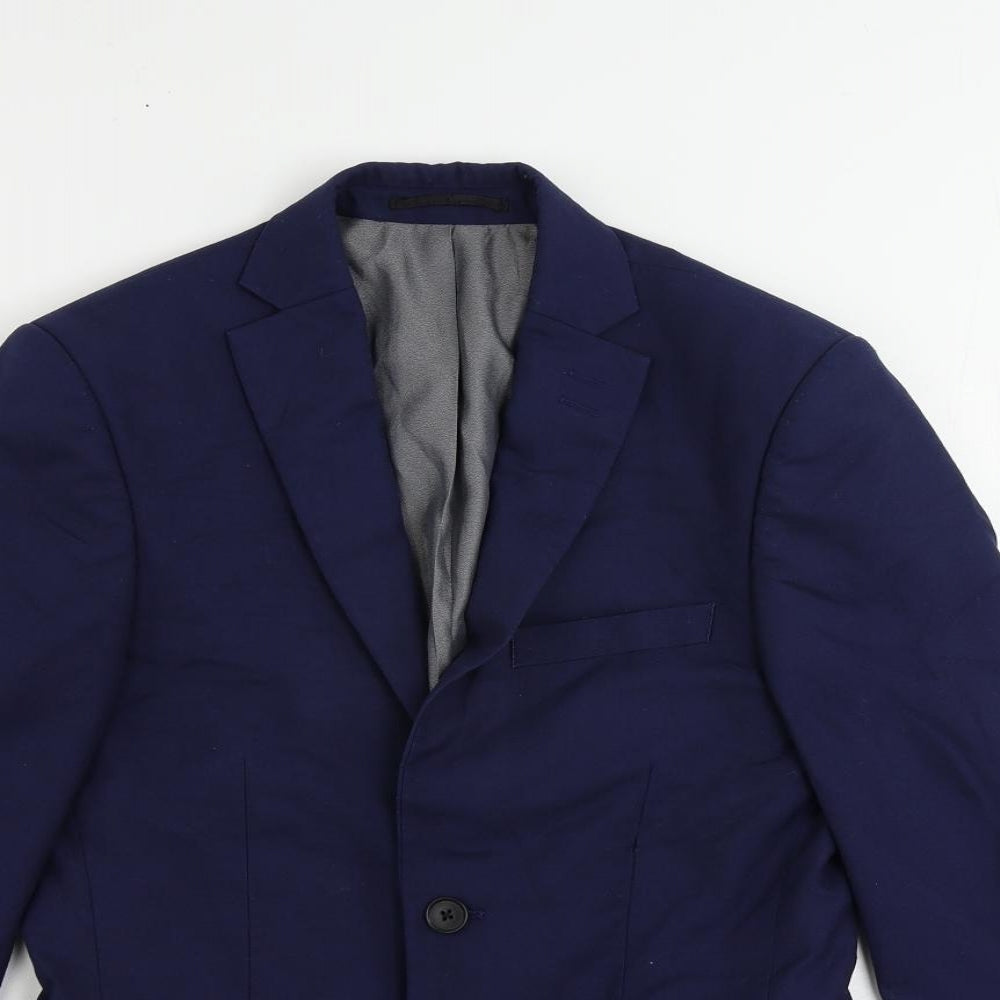 NEXT Mens Blue Polyester Jacket Suit Jacket Size 34 Regular