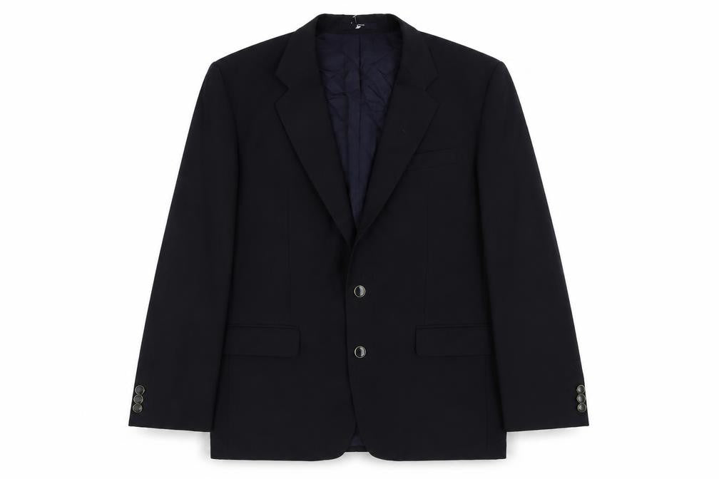 St Michael Mens Blue Wool Jacket Blazer Size 40 Regular