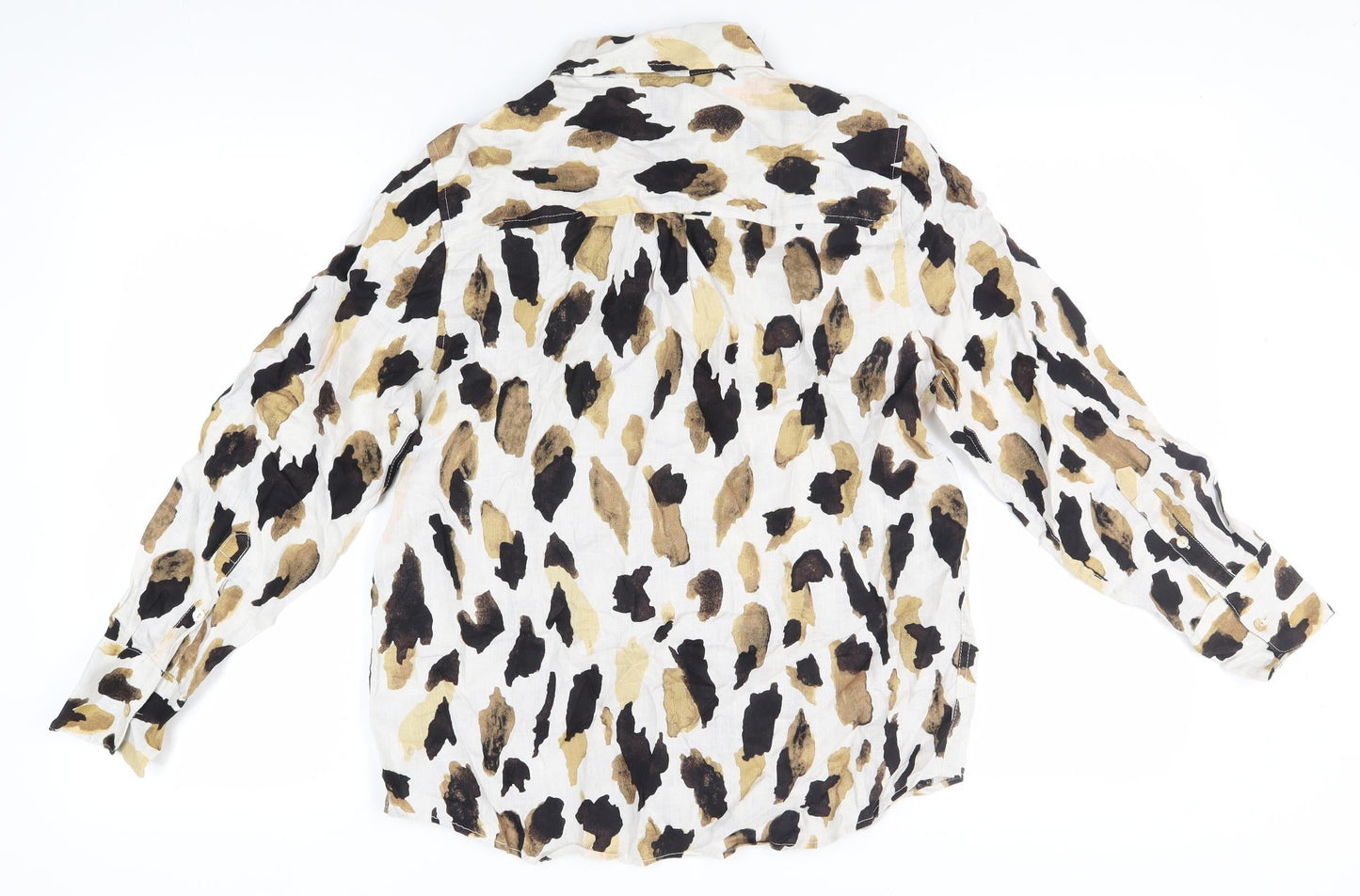Marks and Spencer Women's Multicoloured Animal Print Button-Up Shirt