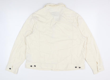 Preloved Marks and Spencer Women's Ivory Jacket 2XL - Back