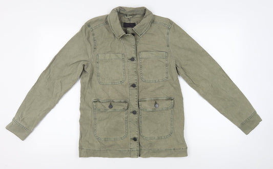 Marks and Spencer Women's Green Military Jacket Size 8