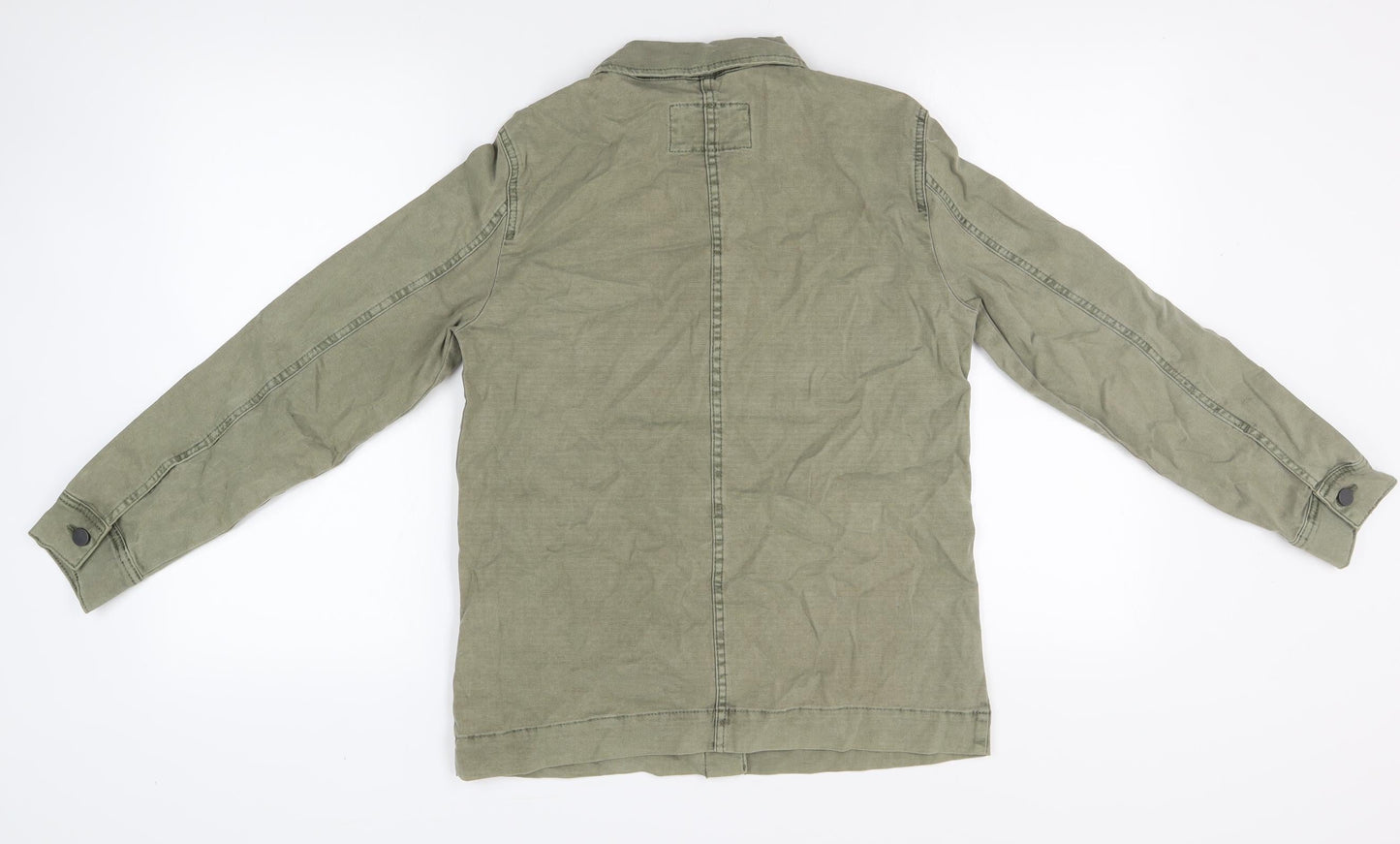 Marks and Spencer Women's Green Military Jacket Size 8